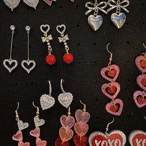 Valentines Day earrings. New.